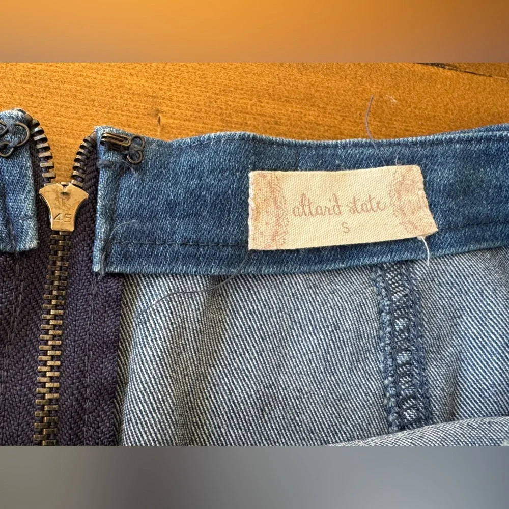 Altar’d State Dark Wash Denim Mini Skirt – Size S